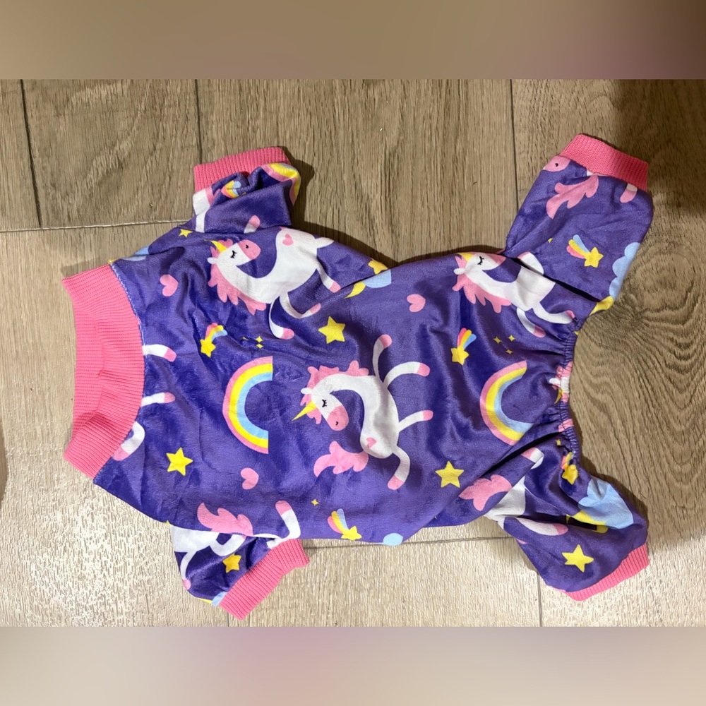 Unicorn Print Dog / Cat Pajamas: XS/Small